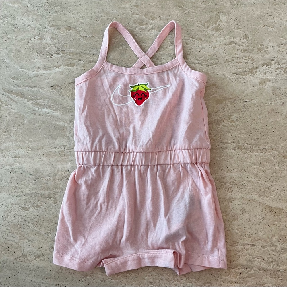 Nike Romper Pink with Strawberry Decal
